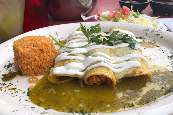 Delight in traditional Mexican cuisine like these enchiladas at Hacienda.